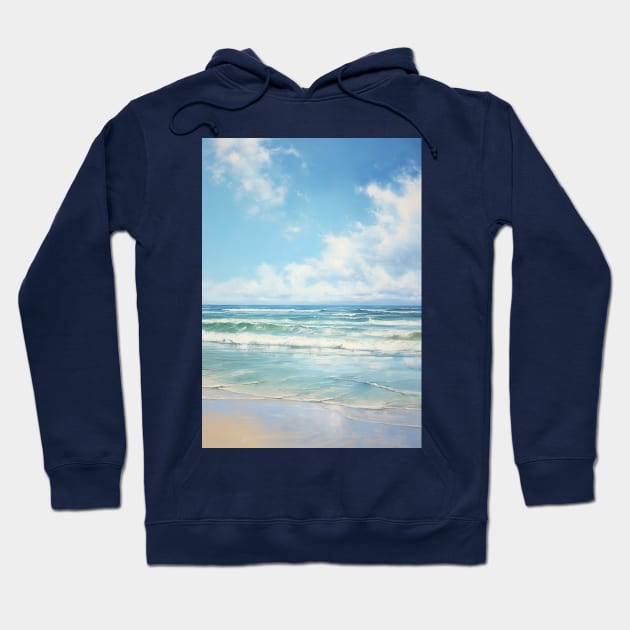 Minimalistic water color painting of ocean - 3 Hoodie by UmagineArts